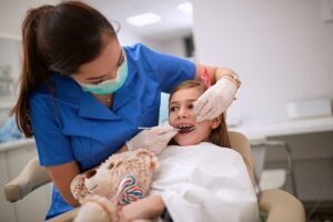 A Dental Assistant at work